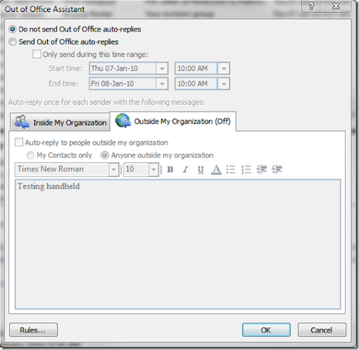 how to turn on out office in outlook 2010 how to turn on out office in outlook 2010